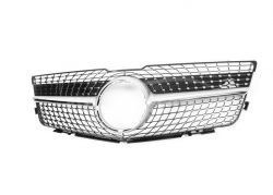 Radiator grille Mercedes GLK сlass x204 - type: diamond silver 2009-2012 фото 0