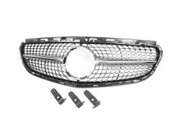 Radiator grille Mercedes E class w212 - type: diamond silver 2013-2016 фото 0