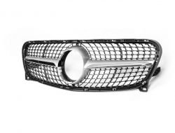 Radiator grille Mercedes GLA X156 - type: diamond silver 2014-2016 фото 0