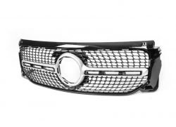 Radiator grille Mercedes GLB X247 2019-...︎ - type: diamond silver фото 0