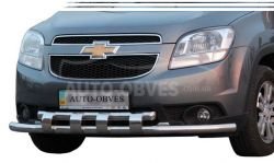 Bumper protection Chevrolet Orlando 2010-2016 - type: model with plates фото 0