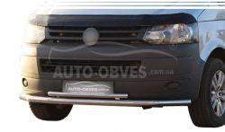 Front bumper protection Volkswagen T5 2010-2015 Caravelle, Multivan, Transporter фото 0