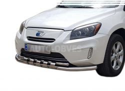 Захист бампера Toyota Rav4 EV - тип: модельний з пластинами фото 0