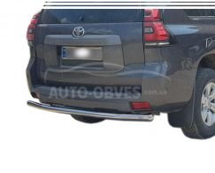 Rear bumper protection Toyota Prado 150 2018-... - type: single pipe фото 0
