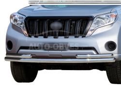 Front arch Toyota Prado 150 2014-2018 - type: with additional pipes фото 0
