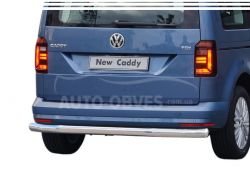 Rear bumper protection Volkswagen Caddy 2015-2020- type: single pipe фото 0