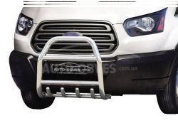 Bull bar high Ford Transit 2014-... - type: up to the hood фото 0