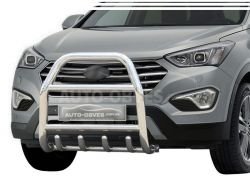 Кенгурятник высокий Hyundai Santa Fe 2013-2016 - тип: до капота фото 0