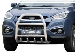 High bull bar Hyundai ix35 2010-2016 - type: up to the hood фото 0
