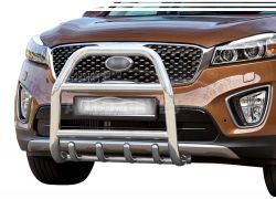 Bull bar high Kia Sorento Prime 2015-... - type: up to the hood фото 0