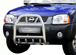 High bull bar Nissan NP300 - type: up to the hood фото 0