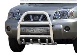 High bull bar Nissan X-Trail t30 2003-2006 - type: up to the hood фото 0