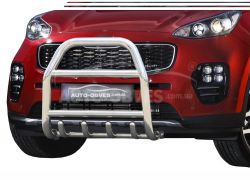 Bull bar high Kia Sportage 2019-2021 - type: up to the hood, on order фото 0