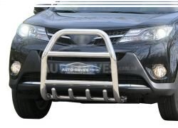 High bull bar Toyota Rav4 2013-2016 - type: up to the hood, under the order фото 0
