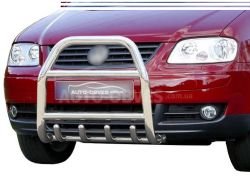High bull bar Volkswagen Caddy 2004-2010 - type: up to the hood, under the order фото 0