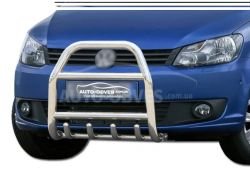 High bull bar VW Caddy 2010-2015 - type: up to the hood, under the order фото 0