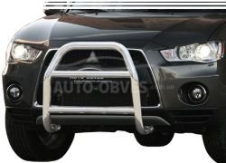 High bull bar Mitsubishi Outlander XL 2010-2012 - type: without grill фото 0