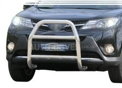 High bull bar Toyota Rav4 2013-2016 - type: without grill, on order фото 0