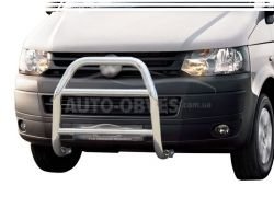 High bull bar VW T5 2010-2015 Caravelle, Multivan, Transporter - type: without grill фото 0