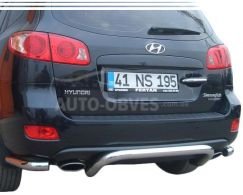 Hyundai Santa Fe rear bumper protection - type: U-shaped фото 0