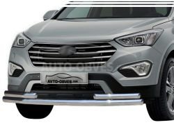 Передняя дуга Hyundai Santa Fe 2013-2017 - тип: з доп трубками фото 0