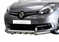 Защита бампера Renault Scenic III 2009-2015 - тип: модельная, с пластинами фото 0