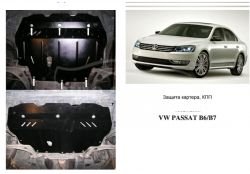 Engine protection Volkswagen Passat B7 2011-2014 modif. V-1.4; 1.6D; 2.0 D \ 2.0i B Automatic \ Manual фото 0