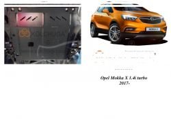Engine protection Opel Mokka X 2017-... mod. V-1,4i turbo automatic transmission фото 0