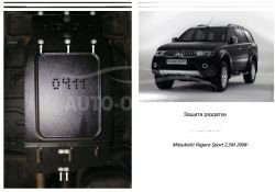 Transfer case protection Mitsubishi Pajero Sport 2008-2016 mod. V-all manual transmission фото 0