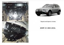 Захист радіатора і частково двигуна BMW X3 2003-2010 модиф. V-3,0; 2.0D АКПП фото 0