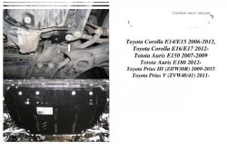 Engine protection Toyota Corolla E14, E15 2007-2012 mod. V-all, okrim 1.3; 1.8 automatic transmission фото 0