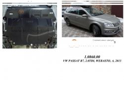 Engine protection Volkswagen Passat B7 WeBasto 2011-2014 mod. V-2,0TDI automatic transmission фото 0