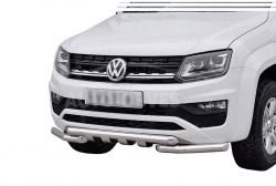 Bumper protection VW Amarok 2016-... - type: model, with plates фото 0