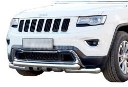 Защита бампера Jeep Grand Cherokee - тип: модельная, с пластинами фото 0