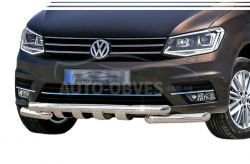 Bumper protection Volkswagen Caddy 2015-2020 - type: model, with plates фото 0