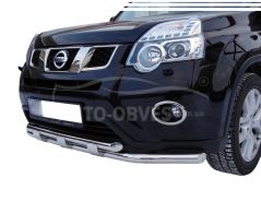 Bumper protection Nissan X-Trail t31 2007-2014 - type: model with plates фото 0