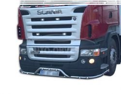 Защита переднего бампера Scania - доп услуга: установка диодов - тип: v2 фото 0