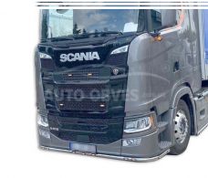Защита переднего бампера Scania S - доп услуга: установка диодов фото 0