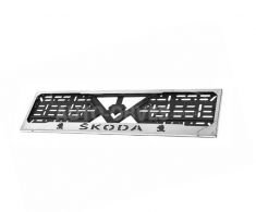 Рамка номерного знаку з лого Skoda фото 0