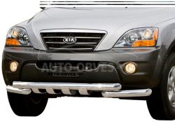 Защита бампера Kia Sorento I - тип: модельная, с пластинами фото 0