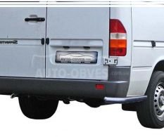 Защита заднего бампера Mercedes Sprinter, Volkswagen LT L1\L2\L3 базы - тип: углы одинарные фото 0
