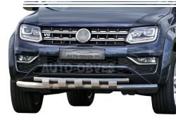Bumper protection Amarok 2016-... - type: model with plates фото 0