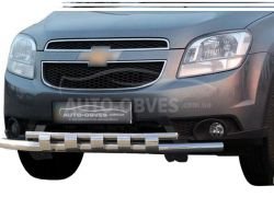 Bumper protection Chevrolet Orlando - type: model with plates фото 0