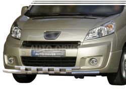 Bumper protection Fiat Scudo, Citroen Jumpy, Peugeot Expert 2007-2016 - type: model with plates фото 0