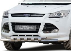 Bumper protection Ford Kuga 2013-2016 - type: model with plates фото 0