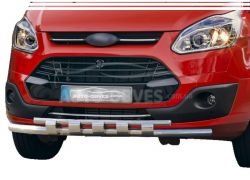 Bumper protection Ford Custom - type: model with plates фото 0