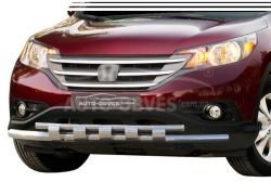 Захист бампера Honda CRV 2013-2016 - тип: модельний з пластинами фото 0