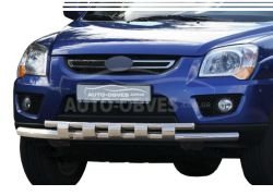 Bumper protection Kia Sportage - type: model with plates фото 0