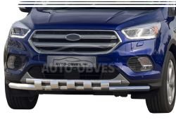 Захист бампера Ford Kuga 2017-2020 - тип: модельний з пластинами фото 0