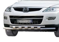 Захист бампера Mazda CX9 2007-2015 - тип: модельний з пластинами фото 0